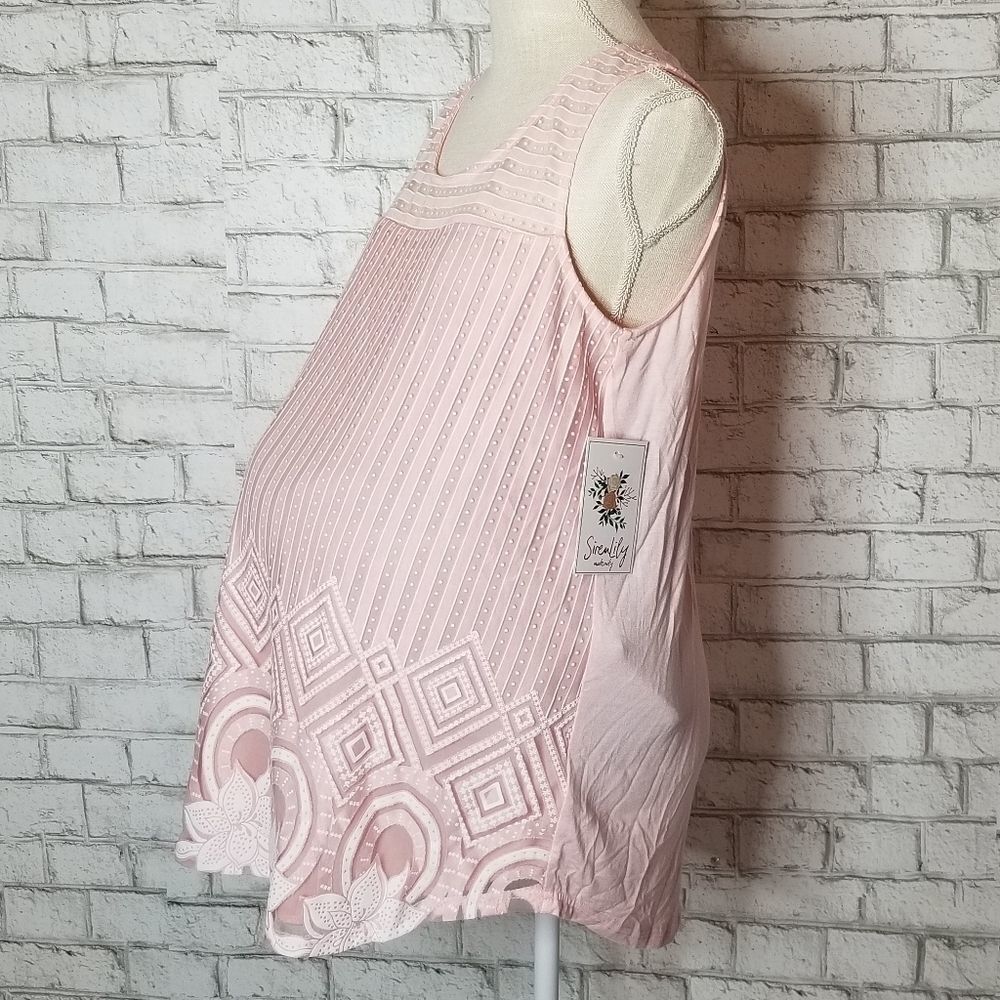 Embroidered maternity top - Picture 3 of 4